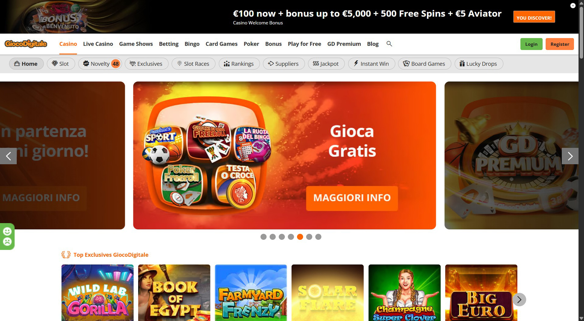 3. Gioco Digitale- Ottimo valore del casinò Pay N Play